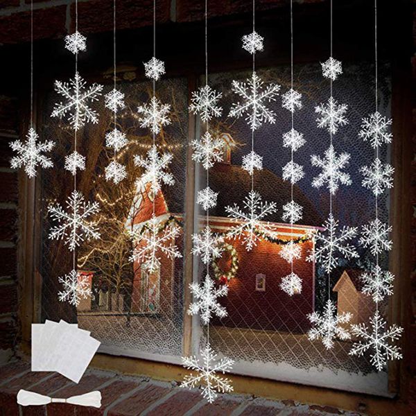 30 pcs/set christmas snow flake decoration pendants xmas tree hanging ornament new year party hang decorations for home kids toy
30 pcs/set christmas snow flake decoration pendants xmas tree hanging ornament new year party hang decorations for home kids toy