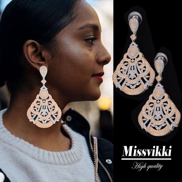 missvikki luxury geometric earrings full shiny cz inlaid nigerian african wedding earrings dangle drop for women girl, Silver
missvikki luxury geometric earrings full shiny cz inlaid nigerian african wedding earrings dangle drop for women girl, Silver