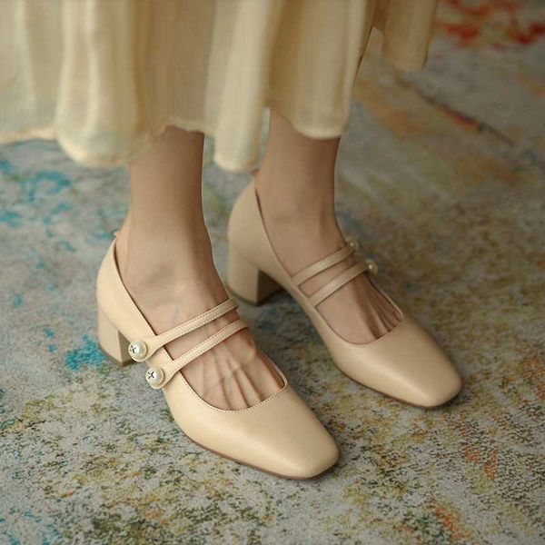 dress shoes 2021 spring and autumn thick heel retro small leather single female square head mary jane x270, Black
dress shoes 2021 spring and autumn thick heel retro small leather single female square head mary jane x270, Black