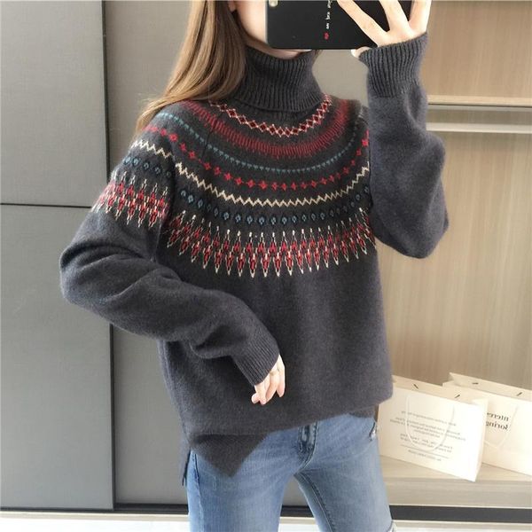 vintage geometric turtleneck sweater women 2020 winter autumn chic high neck pullovers elegant lady thicken warm jumper knitwear, White;black
vintage geometric turtleneck sweater women 2020 winter autumn chic high neck pullovers elegant lady thicken warm jumper knitwear, White;black