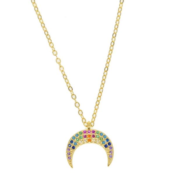 chains 2021 delicate fine 925 sterling silver charm crescent moon pendant for women jewelry rainbow cz thin chain choker necklaces
chains 2021 delicate fine 925 sterling silver charm crescent moon pendant for women jewelry rainbow cz thin chain choker necklaces