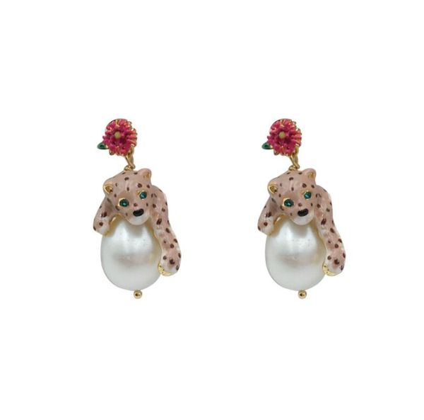 csxjd new enamel glaze cute leopard natural pearl earrings earrings womens elegant earrings jewelry, Silver
csxjd new enamel glaze cute leopard natural pearl earrings earrings womens elegant earrings jewelry, Silver