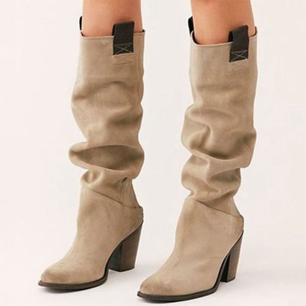 2020 women mid calf boots women 's slip on high heels woman solid casual square heel female warm shoes for winter big size, Black
2020 women mid calf boots women 's slip on high heels woman solid casual square heel female warm shoes for winter big size, Black
