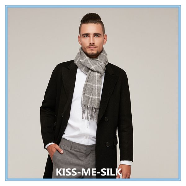 kms autumn and winter warm pure wool plaid scarf business bib for man men 30*180cm/138g, Blue;gray
kms autumn and winter warm pure wool plaid scarf business bib for man men 30*180cm/138g, Blue;gray