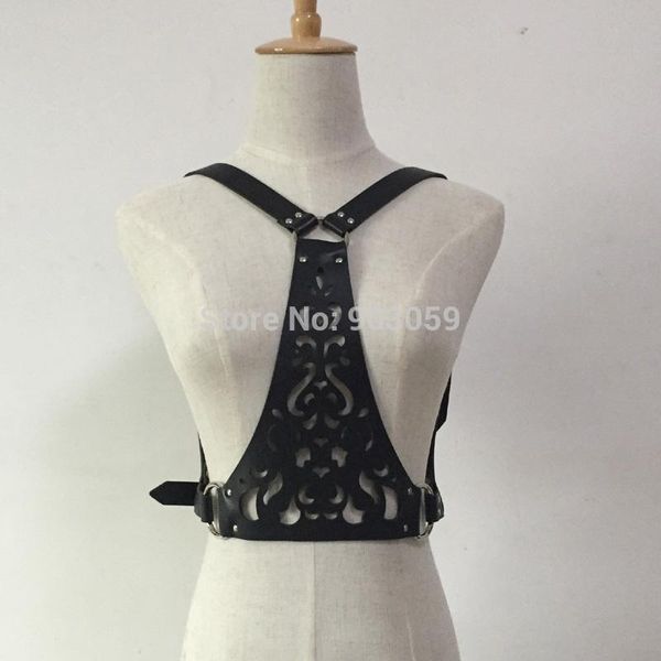 new fashion punk faux leather cut out flower harness wide waist belt straps suspenders01, Black;brown
new fashion punk faux leather cut out flower harness wide waist belt straps suspenders01, Black;brown