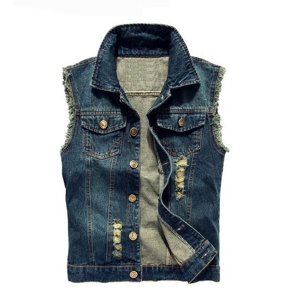 2020 ripped jean jacket men's denim vest hip hop jean coats waistcoat men cowboy sleeveless jacket s-6xl, Black;white
2020 ripped jean jacket men's denim vest hip hop jean coats waistcoat men cowboy sleeveless jacket s-6xl, Black;white