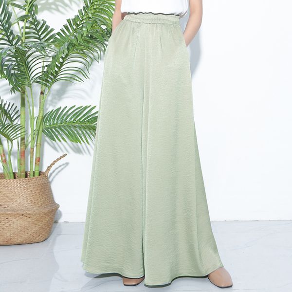 women's sleepwear female solid chiffon bottoms wide leg pants elegant sag pant 2021 summer lounge loose hakama skirt s-xl, Black;red
women's sleepwear female solid chiffon bottoms wide leg pants elegant sag pant 2021 summer lounge loose hakama skirt s-xl, Black;red