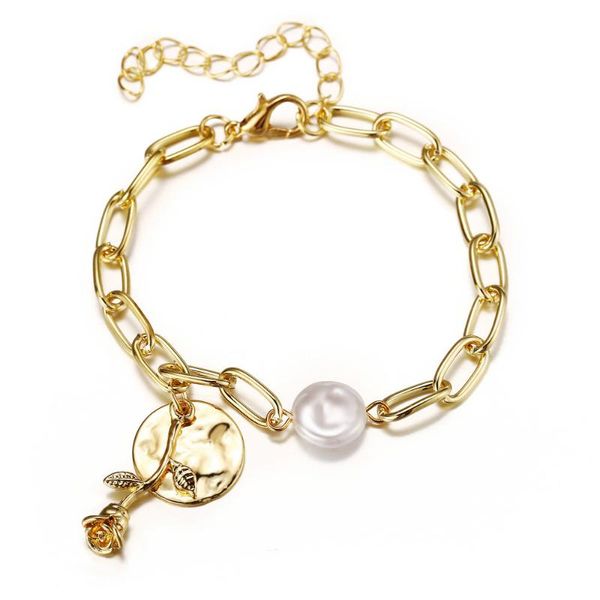 charm bracelets retro rose flower for women gold light luxury beach imitation pearl thick chain bracelet fashion jewelry, Golden;silver
charm bracelets retro rose flower for women gold light luxury beach imitation pearl thick chain bracelet fashion jewelry, Golden;silver