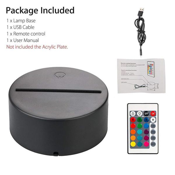 selling 3d led night light lamp base, led 3d illusion night lights, 7 colors changing for bedroom child room living shop cafe office
selling 3d led night light lamp base, led 3d illusion night lights, 7 colors changing for bedroom child room living shop cafe office