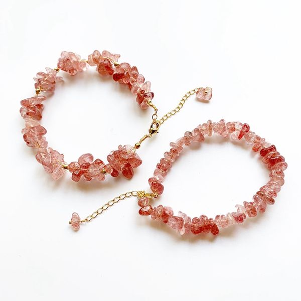strawberry quartz bracelet stones chips beads bracelets pink energy meditation jewelry healing crystal 1pc, Black 
strawberry quartz bracelet stones chips beads bracelets pink energy meditation jewelry healing crystal 1pc, Black