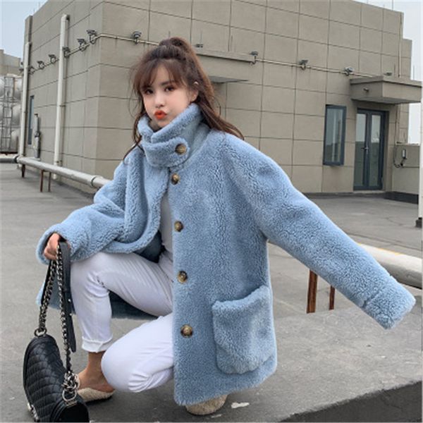 sheep sheared coat female winter new women's faux fur coats thick warm fleece jacket fluffy coats fur coat female student, Black
sheep sheared coat female winter new women's faux fur coats thick warm fleece jacket fluffy coats fur coat female student, Black