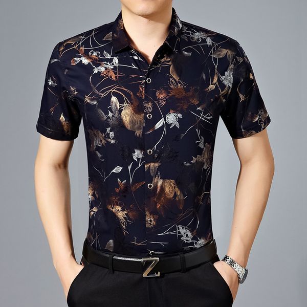 men's casual shirts men floral 2021 summer man dress shirt short sleeve flowers, White;black
men's casual shirts men floral 2021 summer man dress shirt short sleeve flowers, White;black
