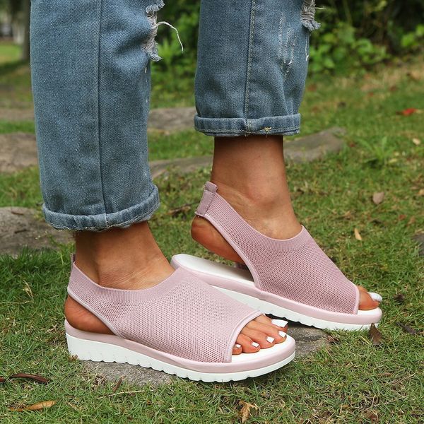 women sandals comfy mesh hollow breathable sport sandals summer flat open toe slingback elastic strap sneakers 2020 new, Black
women sandals comfy mesh hollow breathable sport sandals summer flat open toe slingback elastic strap sneakers 2020 new, Black