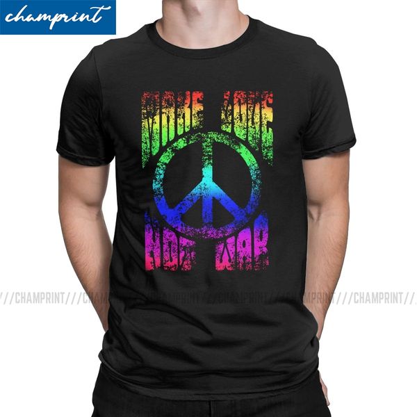 60's make love not war peace sign men t shirts hippie punk funny tees short sleeve crew neck t-shirt cotton graphic clothes
60's make love not war peace sign men t shirts hippie punk funny tees short sleeve crew neck t-shirt cotton graphic clothes