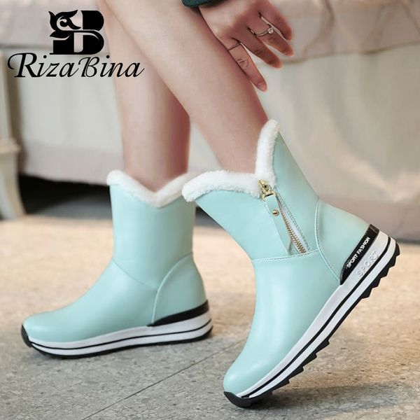 rizabina 4 colors new arrival zipper winter fur ankle boots warm thick bottom round toe snow boots mujer footwear size 31-42, Black
rizabina 4 colors new arrival zipper winter fur ankle boots warm thick bottom round toe snow boots mujer footwear size 31-42, Black