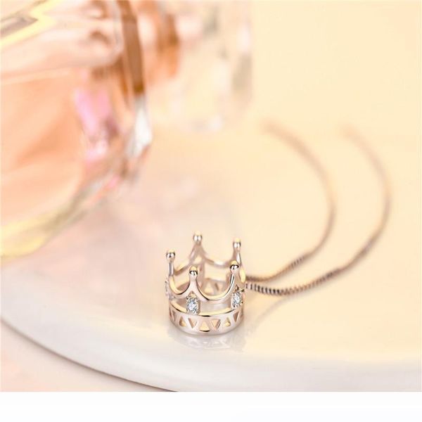 exquisite clavicle chain women's banquet jewelry crown copper inlay zircon fashion necklace birthday gift wholesale, Silver
exquisite clavicle chain women's banquet jewelry crown copper inlay zircon fashion necklace birthday gift wholesale, Silver