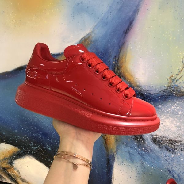 platform shoen solid women sneakers shoes casual genuine leather lace-up sport shoes popular flat frosted smooth men sneakers, Black
platform shoen solid women sneakers shoes casual genuine leather lace-up sport shoes popular flat frosted smooth men sneakers, Black