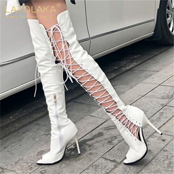 lapolaka 2020 new fashion plus size 46 gladiator summer sandals woman shoes thin heels over-knee pump summer party shoes, Black
lapolaka 2020 new fashion plus size 46 gladiator summer sandals woman shoes thin heels over-knee pump summer party shoes, Black