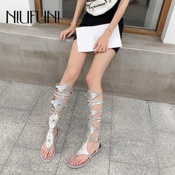 niufuni knee-high women's sandals flats rivet gladiator clip toe zip low heel women's shoes buckle roman shoes summer footwear, Black
niufuni knee-high women's sandals flats rivet gladiator clip toe zip low heel women's shoes buckle roman shoes summer footwear, Black