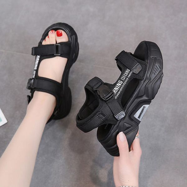 summer ladies dad sandals women 2020 summer new wild net red women's shoes thick bottom muffin casual shoes, Black
summer ladies dad sandals women 2020 summer new wild net red women's shoes thick bottom muffin casual shoes, Black