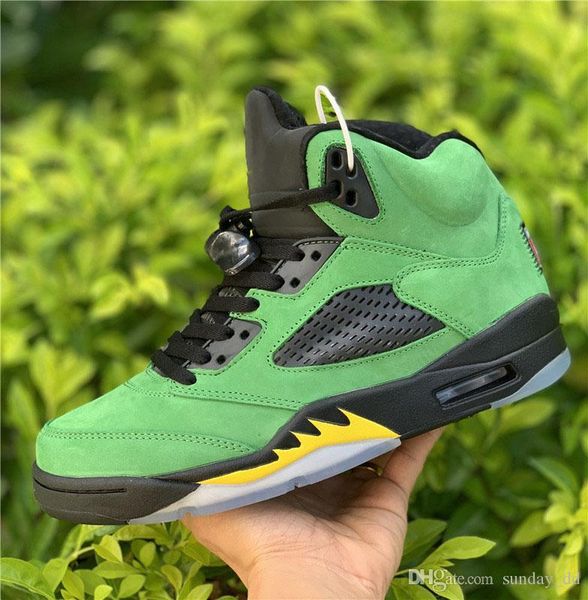 est air authentic 5 se oregon ducks basketball shoes apple green yellow strike black jumpman reflective retro men sports sneakers
est air authentic 5 se oregon ducks basketball shoes apple green yellow strike black jumpman reflective retro men sports sneakers