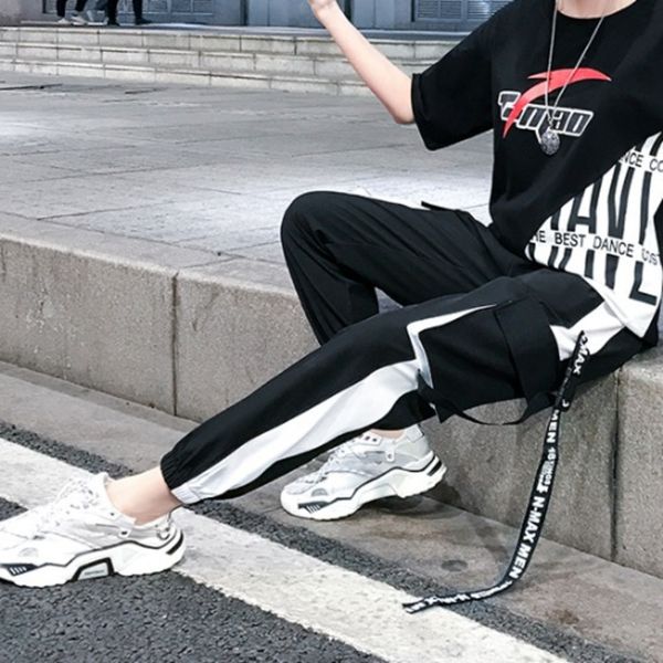 2020 summer new square dance overalls and trousers clothing clothing two-piece set trendy hip hop overalls sports ghost dance clothes set fo, Gray
2020 summer new square dance overalls and trousers clothing clothing two-piece set trendy hip hop overalls sports ghost dance clothes set fo, Gray