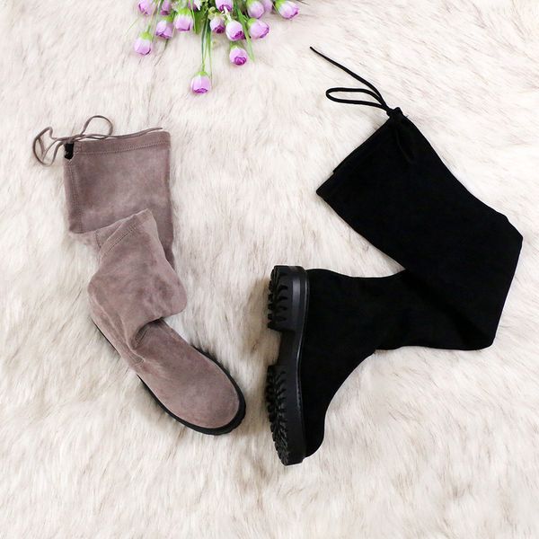 qutaa 2021 over the knee boots stretch flock lace up casual long boots square heel autumn winter round toe women shoes size34-43 201103, Black
qutaa 2021 over the knee boots stretch flock lace up casual long boots square heel autumn winter round toe women shoes size34-43 201103, Black