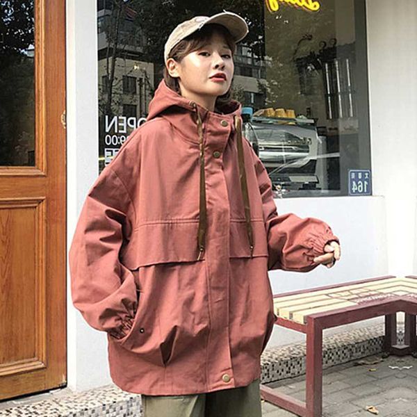 women's jackets spring autumn hooded bomber jacket women loose student harajuku wild baseball outerwear womens basic coats tide d3557, Black;brown
women's jackets spring autumn hooded bomber jacket women loose student harajuku wild baseball outerwear womens basic coats tide d3557, Black;brown
