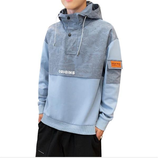 fashion panelled hoodies mens designer clothing casual loose hooded with button letter printed mens spring, Black
fashion panelled hoodies mens designer clothing casual loose hooded with button letter printed mens spring, Black