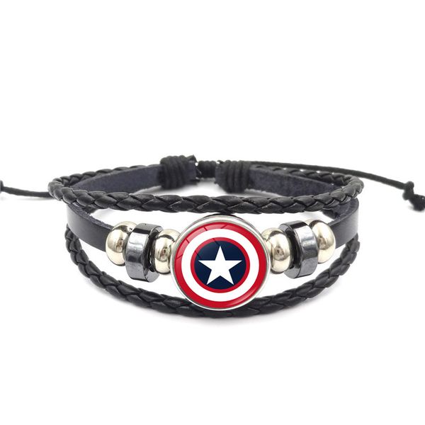 iron man charm bracelet the 4 super heroes jewelry multi-layer black leather bracelet gifts, Golden;silver
iron man charm bracelet the 4 super heroes jewelry multi-layer black leather bracelet gifts, Golden;silver