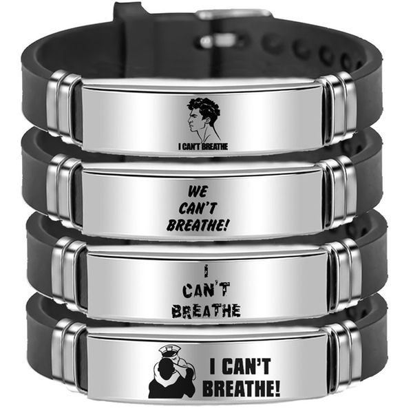 american protest i can't breathe bracelet black lives matter fist stainless steel bracelets silicone bangles men women jewelry
american protest i can't breathe bracelet black lives matter fist stainless steel bracelets silicone bangles men women jewelry