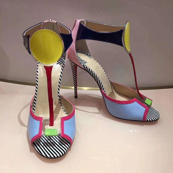 knockout2020 strap cover decentest zipper t-type ankle sandals elegant patchwork women dress high heels, Black
knockout2020 strap cover decentest zipper t-type ankle sandals elegant patchwork women dress high heels, Black