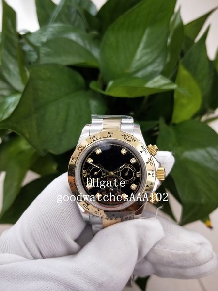men's watch40mm 18kt gold & stainless black index dial 116503 no chronograph asia eta movement automatic mens watch watches, Slivery;brown
men's watch40mm 18kt gold & stainless black index dial 116503 no chronograph asia eta movement automatic mens watch watches, Slivery;brown