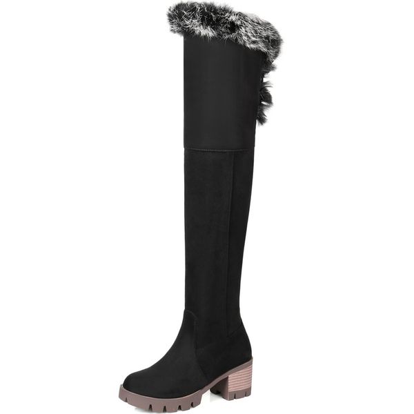 nasbavi 2020 new winter mid heel side zipper snow boots hair warm cotton shoes high cylinder knee-high women boots, Black
nasbavi 2020 new winter mid heel side zipper snow boots hair warm cotton shoes high cylinder knee-high women boots, Black