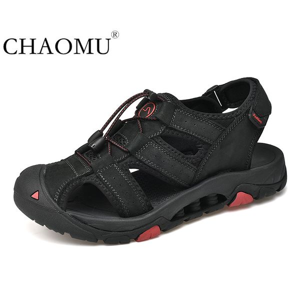 leather sandals men's breathable outdoor sports casual men's baotou sandals thick bottom non-slip beach shoes, Black
leather sandals men's breathable outdoor sports casual men's baotou sandals thick bottom non-slip beach shoes, Black
