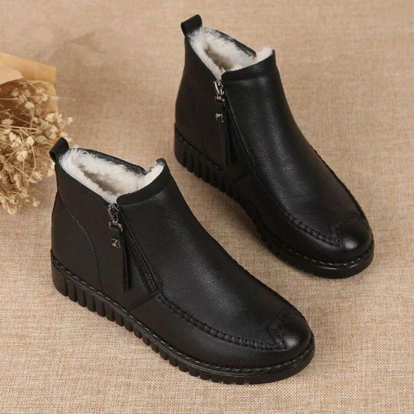 mother winter cotton shoes 2020 new women thicken warm cotton boots female soft bottom non-slip snow boots waterproof flat, Black
mother winter cotton shoes 2020 new women thicken warm cotton boots female soft bottom non-slip snow boots waterproof flat, Black
