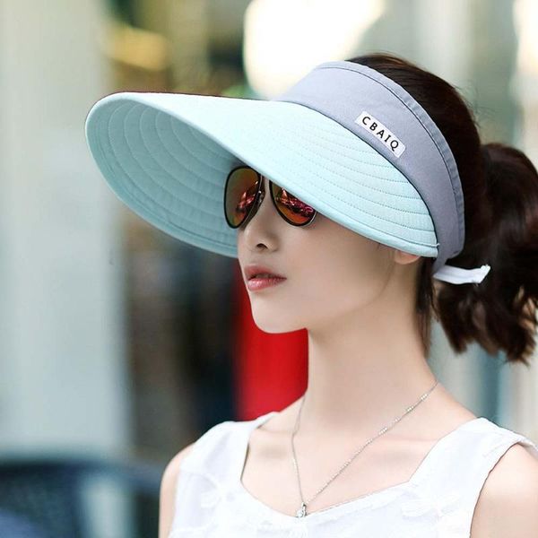 womens summer ultra-large wide brim color block sun visor hat letters printed foldable round empty cycling beach cap, Blue;gray
womens summer ultra-large wide brim color block sun visor hat letters printed foldable round empty cycling beach cap, Blue;gray