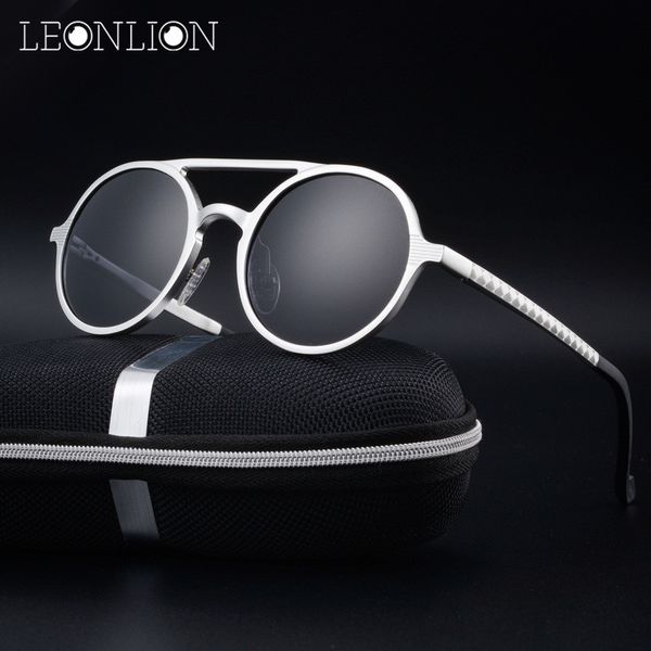 leonlion round aluminum magnesium polarized sunglasses men brand design uv400 classic retro metal sun glasses outdoor glasses, White;black
leonlion round aluminum magnesium polarized sunglasses men brand design uv400 classic retro metal sun glasses outdoor glasses, White;black