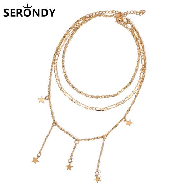chokers alloy star multilayer boho pendant choker necklace for women chain neck 2021 trend friends chains jewelry aesthetic xl10368, Golden;silver
chokers alloy star multilayer boho pendant choker necklace for women chain neck 2021 trend friends chains jewelry aesthetic xl10368, Golden;silver