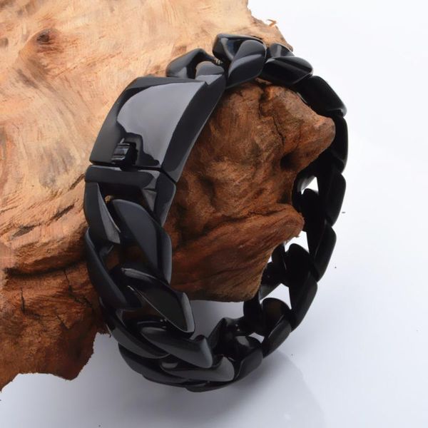 8.66'' 24mm heavy black stainelss steel huge solid cuban curb link chain bracelet jewelry men's holiday gifts for father
8.66'' 24mm heavy black stainelss steel huge solid cuban curb link chain bracelet jewelry men's holiday gifts for father