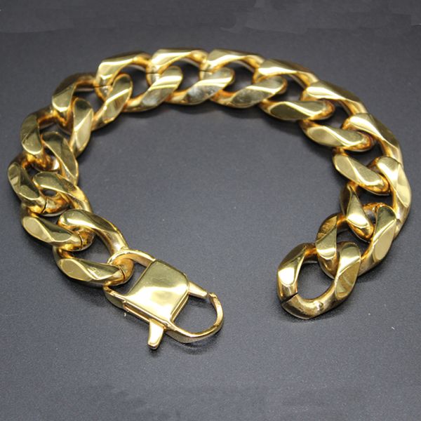 link, chain classic flat men bracelet gold curb link bracelets fashion hip hop punk hand chains wristband cuff jewelry 10-19mm, Black
link, chain classic flat men bracelet gold curb link bracelets fashion hip hop punk hand chains wristband cuff jewelry 10-19mm, Black