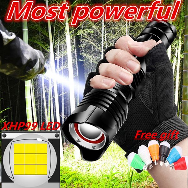 900000 lm xhp99 most powerful led torch usb rechargeable tactical flashlights 26650 hand lamp for camping hunting