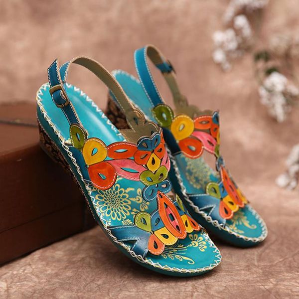 dress shoes bohemian wedge heel sandals women buckle pu vintage leisure flower d30, Black
dress shoes bohemian wedge heel sandals women buckle pu vintage leisure flower d30, Black