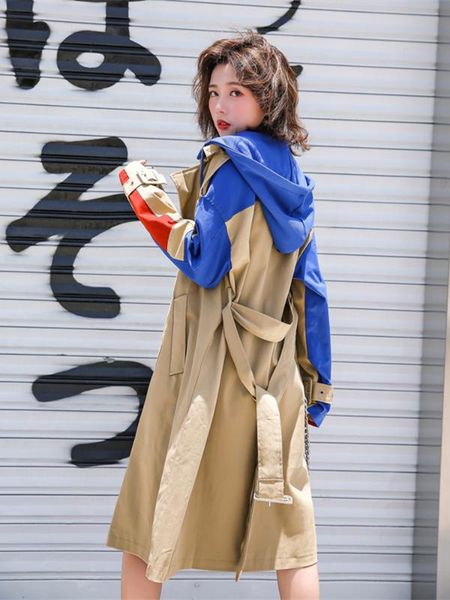 women's trench coats spring autumn coat women clothes 2021 luxury trenchcoat female england patchwork long ladies hooded overcoat, Tan;black
women's trench coats spring autumn coat women clothes 2021 luxury trenchcoat female england patchwork long ladies hooded overcoat, Tan;black
