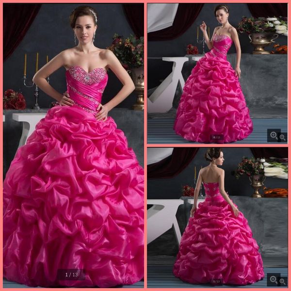 2020 new arrival pink taffeta ball gown prom dress beaded sequins pick-ups pleated princess puffy long prom gowns strapless party dress, Black
2020 new arrival pink taffeta ball gown prom dress beaded sequins pick-ups pleated princess puffy long prom gowns strapless party dress, Black