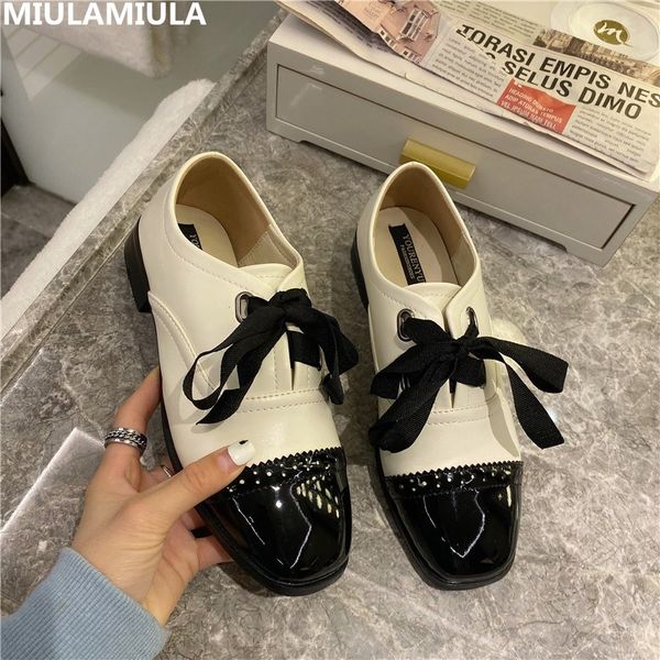 miulamiula brand design 2020 autumn korean fashion mix-colors square toe lace-up good leather european flats shoes moccasin, Black
miulamiula brand design 2020 autumn korean fashion mix-colors square toe lace-up good leather european flats shoes moccasin, Black