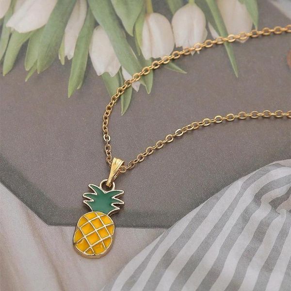 jinleansu pineapple chain necklace fruit pendant for women girl, Silver
jinleansu pineapple chain necklace fruit pendant for women girl, Silver
