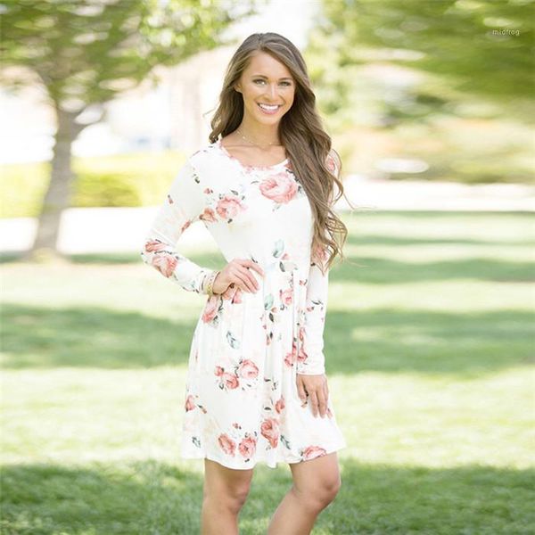 female bohemian beach floral print knee length skirt long sleeve crew neck sundress women summer dress, Black;gray
female bohemian beach floral print knee length skirt long sleeve crew neck sundress women summer dress, Black;gray