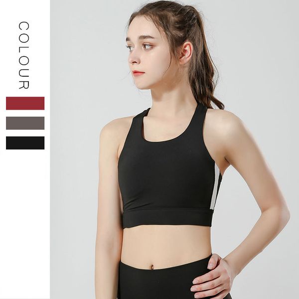 beautiful back no steel ring shockproof sports underwear bra running fitness cross stitching color yoga bra seamless sports, White;black
beautiful back no steel ring shockproof sports underwear bra running fitness cross stitching color yoga bra seamless sports, White;black