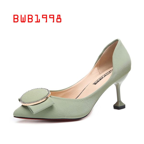 2020 novelties for women's high heels fashion crystal buckle shallow women pointed elegant party shoes women pumps shoes, Black
2020 novelties for women's high heels fashion crystal buckle shallow women pointed elegant party shoes women pumps shoes, Black